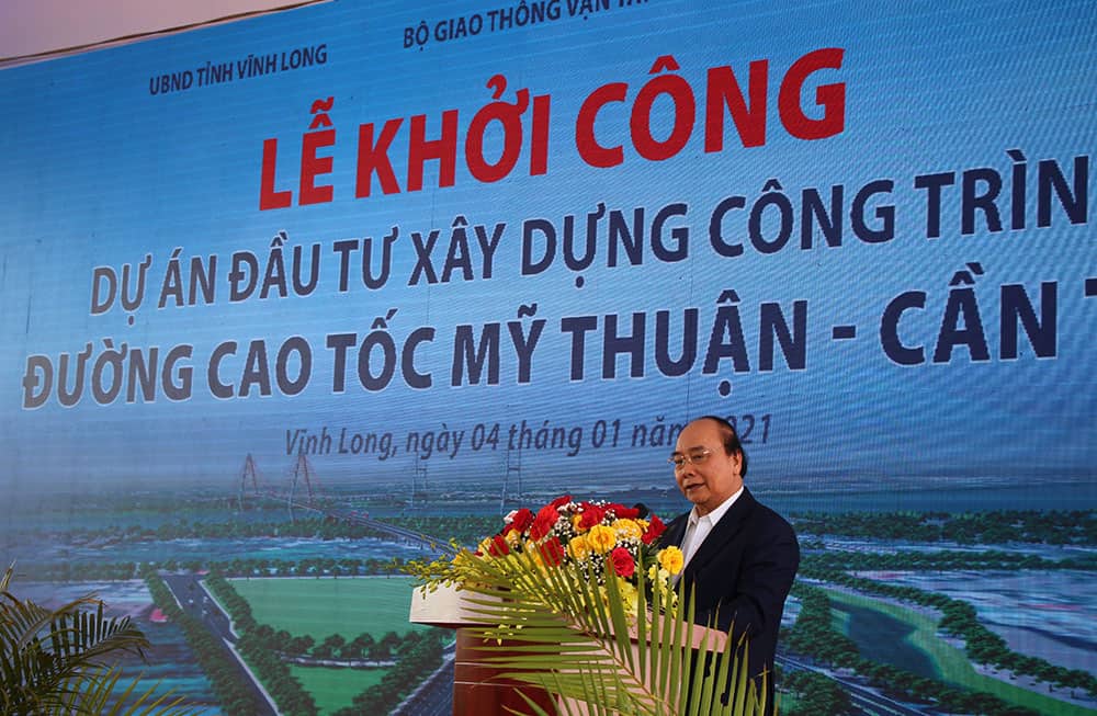 Thủ tướng Nguyễn Xuân Phúc dự lễ phát lệnh khởi công cao tốc Mỹ Thuận – Cần Thơ